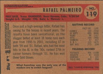 2002 Bowman Heritage #119 Rafael Palmeiro Back