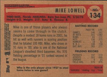 2002 Bowman Heritage #134 Mike Lowell Back