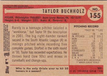 2002 Bowman Heritage #155 Taylor Buchholz Back