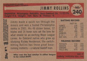 2002 Bowman Heritage #240 Jimmy Rollins Back