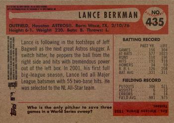 2002 Bowman Heritage #435 Lance Berkman Back