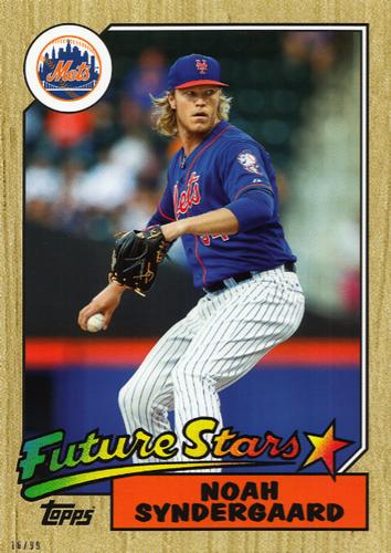 2016 Topps MLB Collection '87 Tribute New York Mets 5x7 #NNO Noah Syndergaard Front