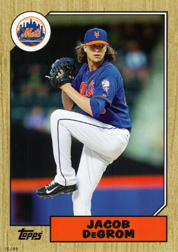2016 Topps MLB Collection '87 Tribute New York Mets 5x7 #NNO Jacob deGrom Front