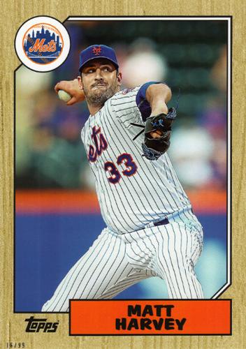 2016 Topps MLB Collection '87 Tribute New York Mets 5x7 #NNO Matt Harvey Front