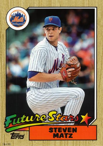 2016 Topps MLB Collection '87 Tribute New York Mets 5x7 #NNO Steven Matz Front