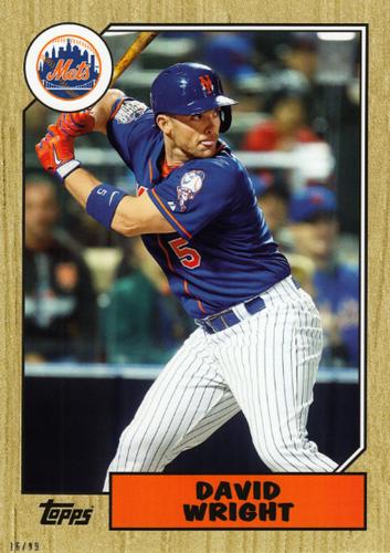 2016 Topps MLB Collection '87 Tribute New York Mets 5x7 #NNO David Wright Front