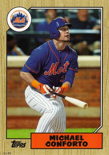 2016 Topps MLB Collection '87 Tribute New York Mets 5x7 #NNO Michael Conforto Front