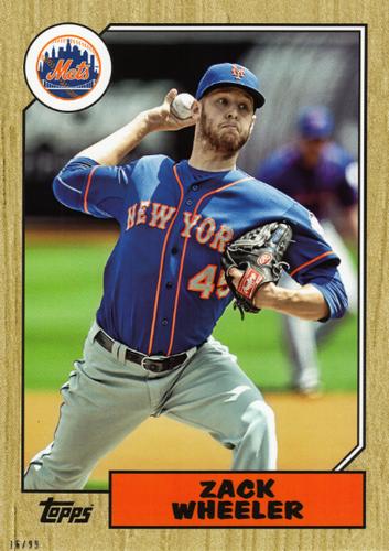 2016 Topps MLB Collection '87 Tribute New York Mets 5x7 #NNO Zack Wheeler Front