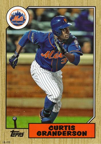 2016 Topps MLB Collection '87 Tribute New York Mets 5x7 #NNO Curtis Granderson Front