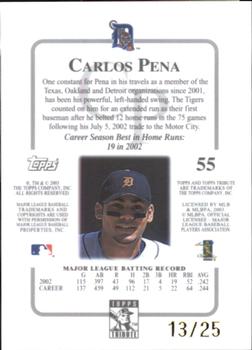 2003 Topps Tribute Contemporary - Gold #55 Carlos Pena Back