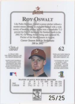 2003 Topps Tribute Contemporary - Gold #62 Roy Oswalt Back