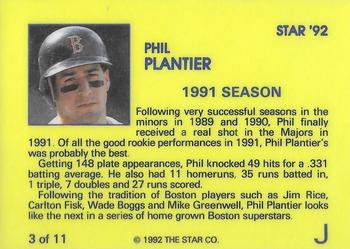 1992 Star Phil Plantier #3 Phil Plantier Back