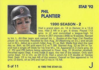 1992 Star Phil Plantier #5 Phil Plantier Back