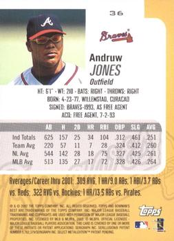 2002 Bowman's Best #36 Andruw Jones Back