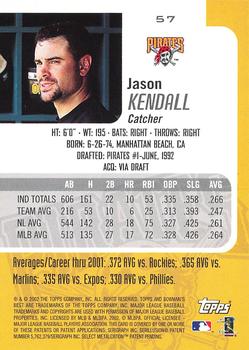 2002 Bowman's Best #57 Jason Kendall Back