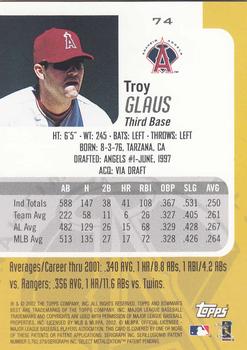 2002 Bowman's Best #74 Troy Glaus Back