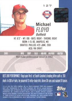 2002 Bowman's Best #127 Michael Floyd Back