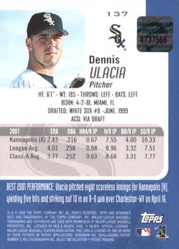 2002 Bowman's Best #137 Dennis Ulacia Back