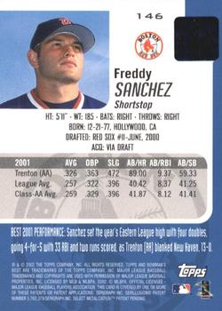2002 Bowman's Best #146 Freddy Sanchez Back