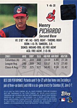 2002 Bowman's Best #162 Henry Pichardo Back