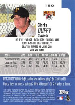 2002 Bowman's Best #180 Chris Duffy Back