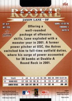 2002 Donruss #161 Jason Lane Back