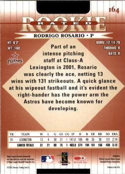 2002 Donruss #164 Rodrigo Rosario Back