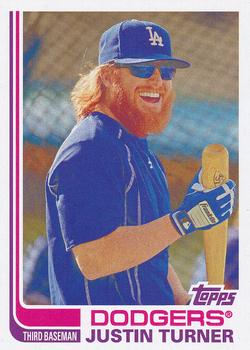 2017 Topps Archives - Blackless No Signature #182 Justin Turner Front