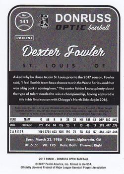 2017 Donruss Optic #141 Dexter Fowler Back