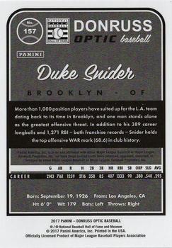 2017 Donruss Optic #157 Duke Snider Back