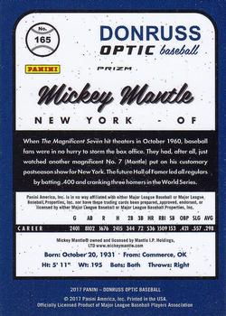 2017 Donruss Optic #165 Mickey Mantle Back