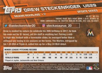 2017 Topps Update #US29 Drew Steckenrider Back