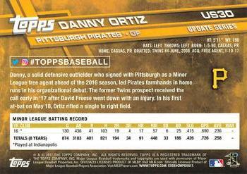 2017 Topps Update #US30 Danny Ortiz Back