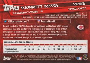 2017 Topps Update #US53 Barrett Astin Back