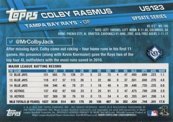 2017 Topps Update #US123 Colby Rasmus Back