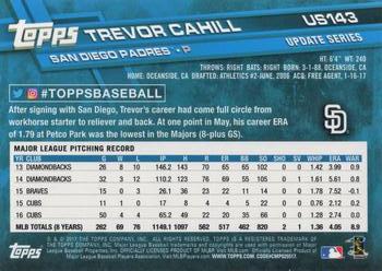 2017 Topps Update #US143 Trevor Cahill Back