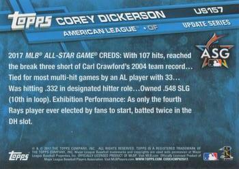 2017 Topps Update #US157 Corey Dickerson Back