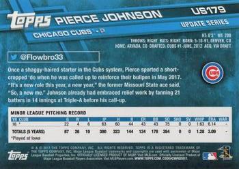 2017 Topps Update #US179 Pierce Johnson Back