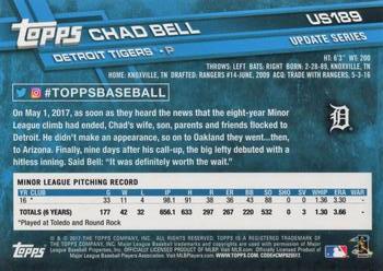 2017 Topps Update #US189 Chad Bell Back