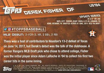 2017 Topps Update #US194 Derek Fisher Back