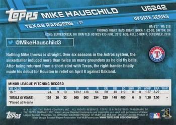 2017 Topps Update #US242 Mike Hauschild Back