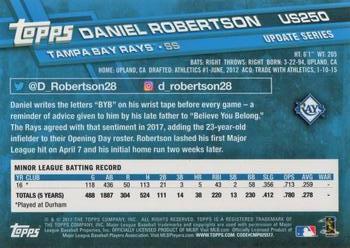 2017 Topps Update #US250 Daniel Robertson Back