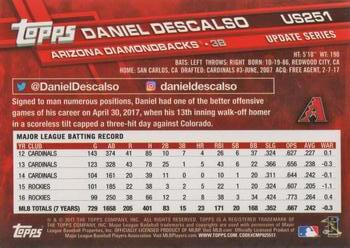 2017 Topps Update #US251 Daniel Descalso Back