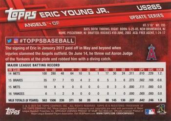 2017 Topps Update #US265 Eric Young Jr. Back