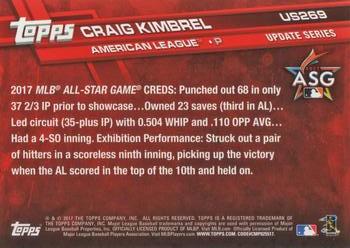 2017 Topps Update #US269 Craig Kimbrel Back