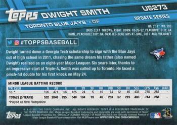 2017 Topps Update #US273 Dwight Smith Back