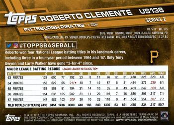 2017 Topps Update #US136 Roberto Clemente Back