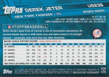 2017 Topps Update #US236 Derek Jeter Back