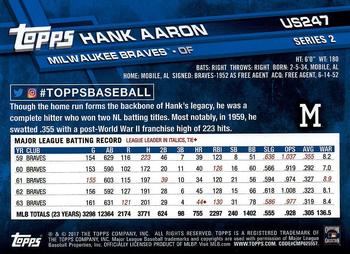 2017 Topps Update #US247 Hank Aaron Back