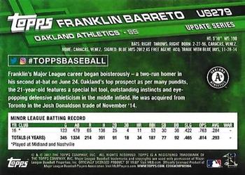 2017 Topps Update #US279 Franklin Barreto Back